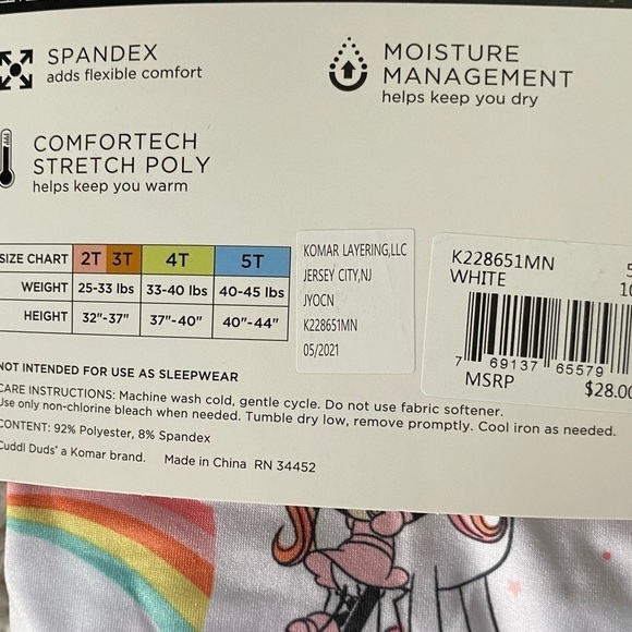 NWT Girl Cuddl Duds Disney's Minnie 2 Piece Rainbows Layer - Set 5T - Picture 4 of 6